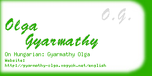 olga gyarmathy business card